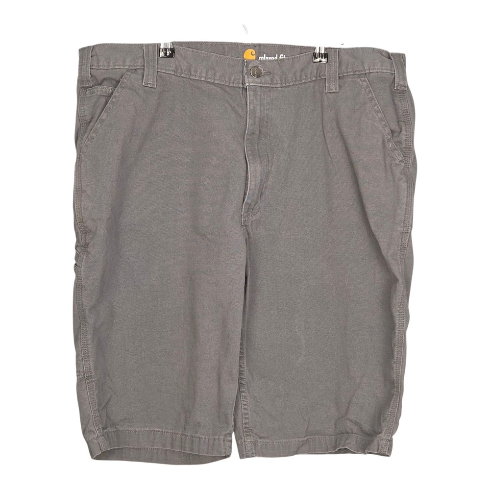 Carhartt Cargo Shorts‎ Mens 40 Gray 12" Inseam Relaxed Fit Canvas Work Outdoor